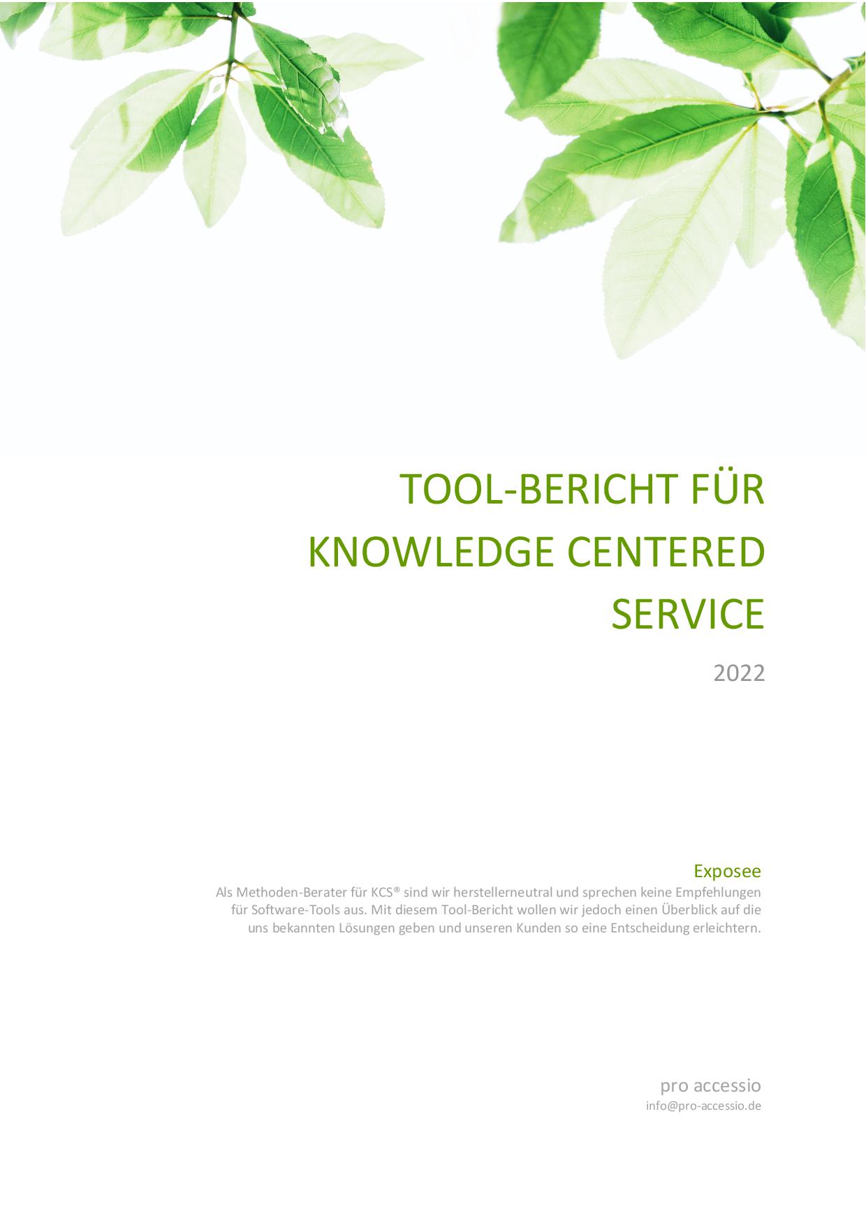 pa Tool-Bericht für KCS 2022